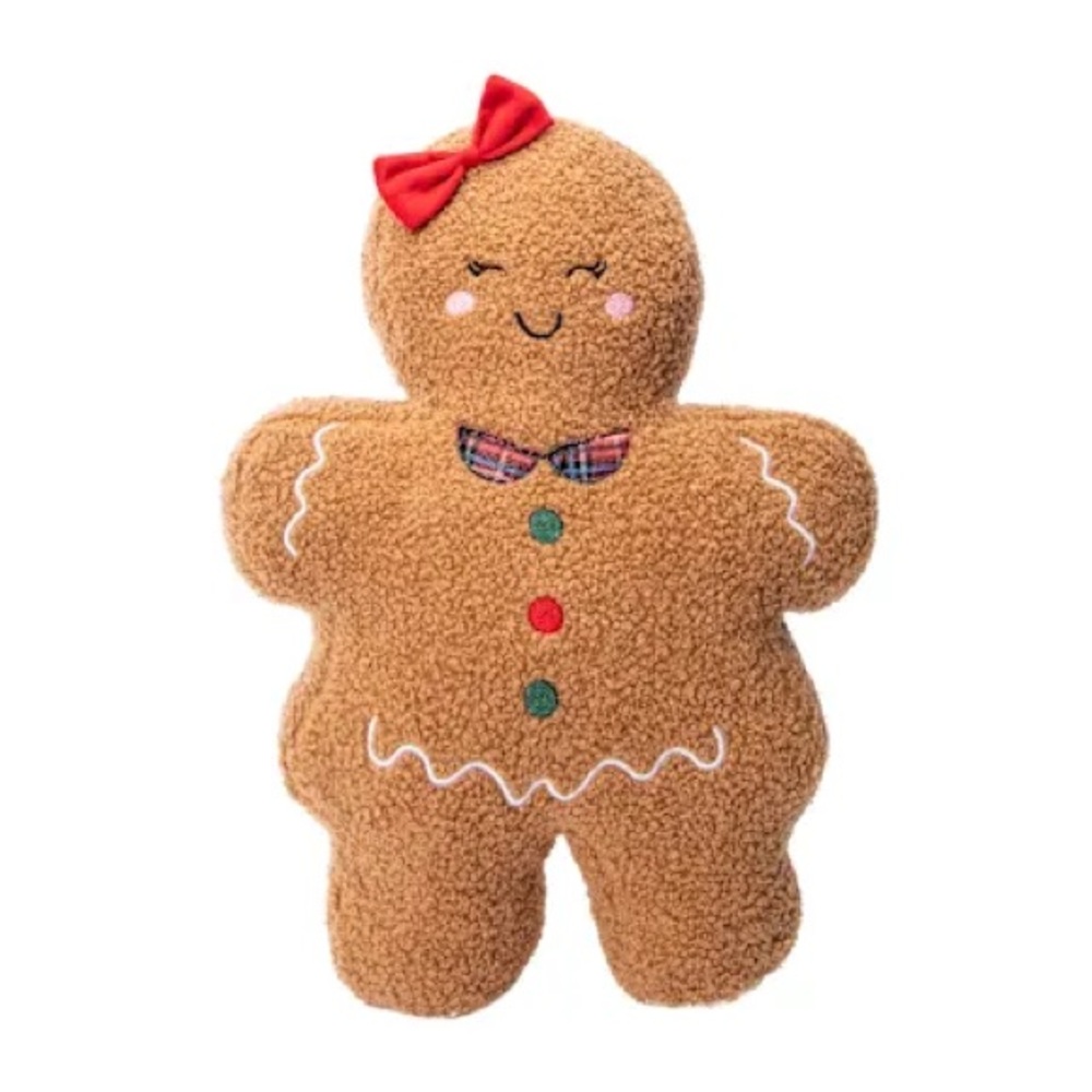 GINGERBREAD GIRL PLUSH PILLOW DECOR